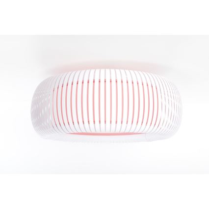 Стельовий світильник STRIPES 2×E27/40 Вт/230 В, діам. 55 см, білий/рожевий