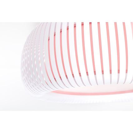 Стельовий світильник STRIPES 2×E27/40 Вт/230 В, діам. 55 см, білий/рожевий