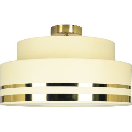 Стельовий світильник TAMI 1xE27/60W/230V діаметр 40 см бежевий/золотий