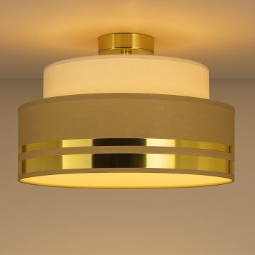 Стельовий світильник TAMI 1xE27/60W/230V діаметр 40 см бежевий/коричневий/золотий