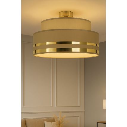 Стельовий світильник TAMI 1xE27/60W/230V діаметр 40 см коричневий/золотий