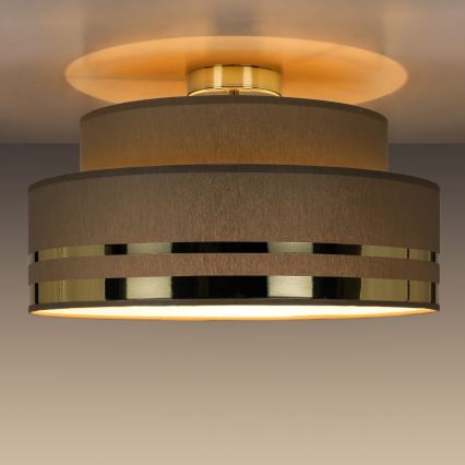 Стельовий світильник TAMI 1xE27/60W/230V діаметр 40 см коричневий/золотий
