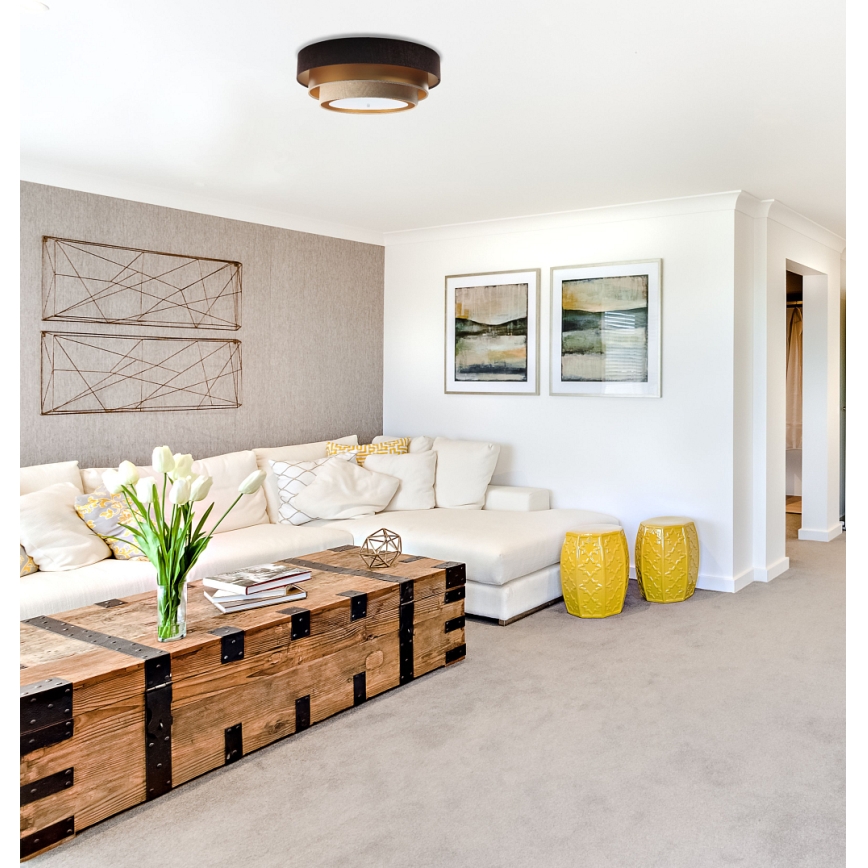 Стельовий світильник TRINITI 2xE27/60W/230V коричневий/золотий/бежевий