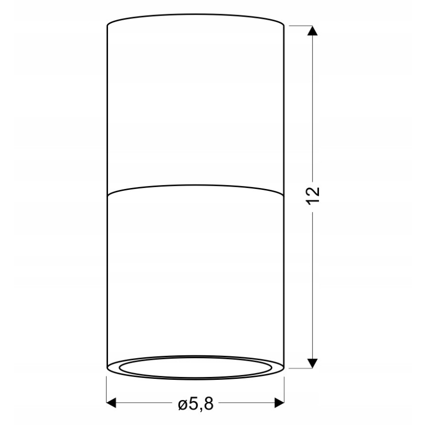 Стельовий світильник TUBA 1xGU10/15W/230V
