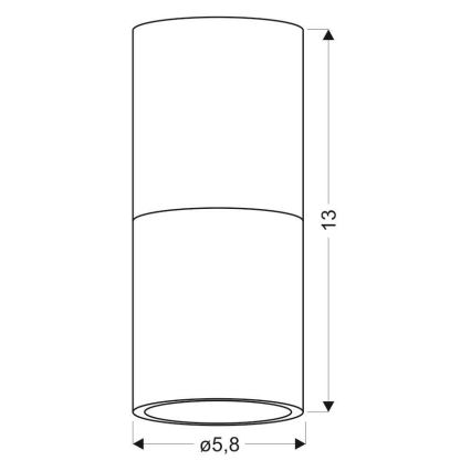 Стельовий світильник TUBA 1xGU10/50W/230V білий