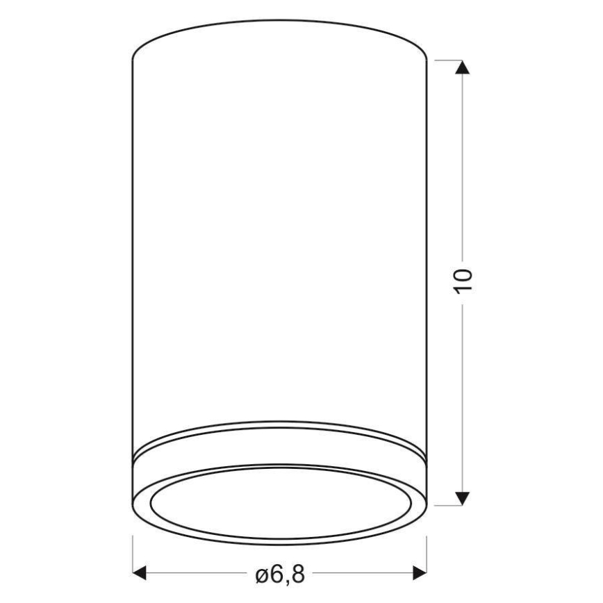 Стельовий світильник TUBA GU10/15W/230V