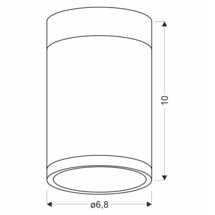 Стельовий світильник TUBA GU10/15W/230V
