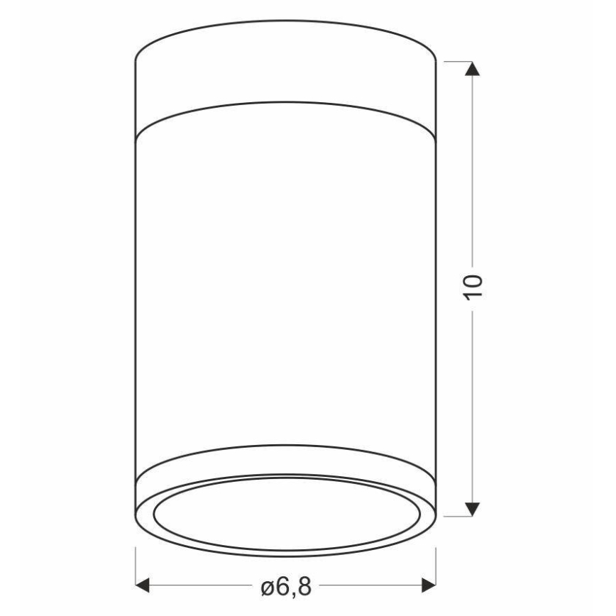 Стельовий світильник TUBA GU10/15W/230V