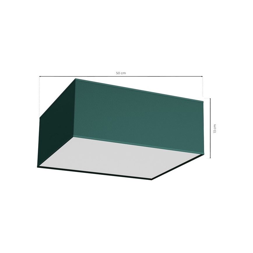Стельовий світильник VERDE 3xE27/60W/230V 50x50 см зелений