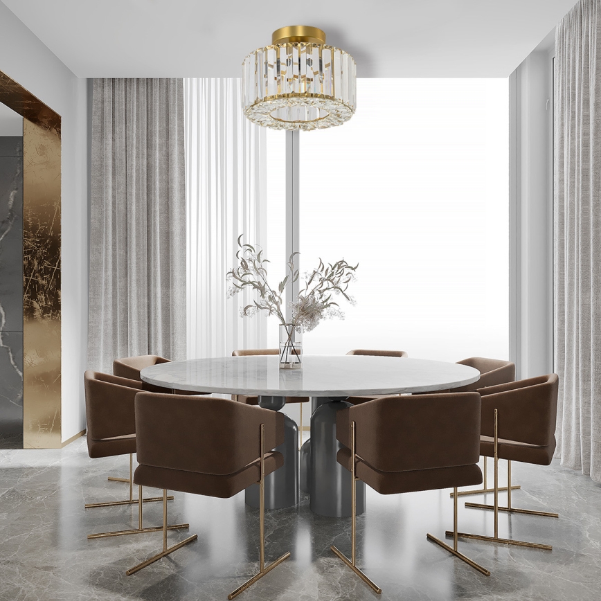 Стельовий світильник VETRO 1xE27/15W/230V діаметр 24,5 см золотий