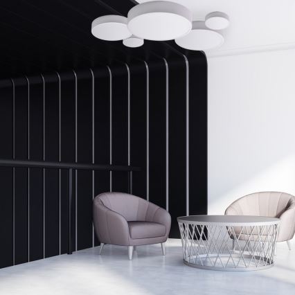 Стельовий світильник CLEO із датчиком руху та датчиком сутінків 1xE27/40W/230V, діаметр 20 см, білий