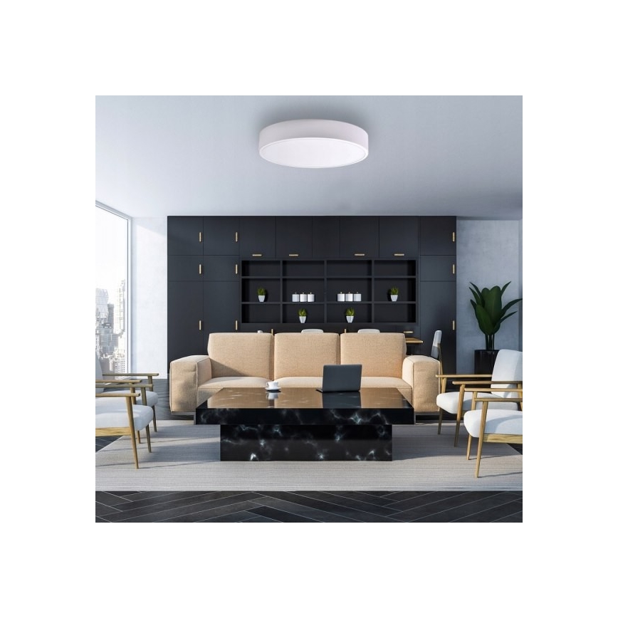 Стельний світильник CLEO з датчиком руху і датчиком сутінків 5xE27/24W/230V, діаметр 60 см, білий