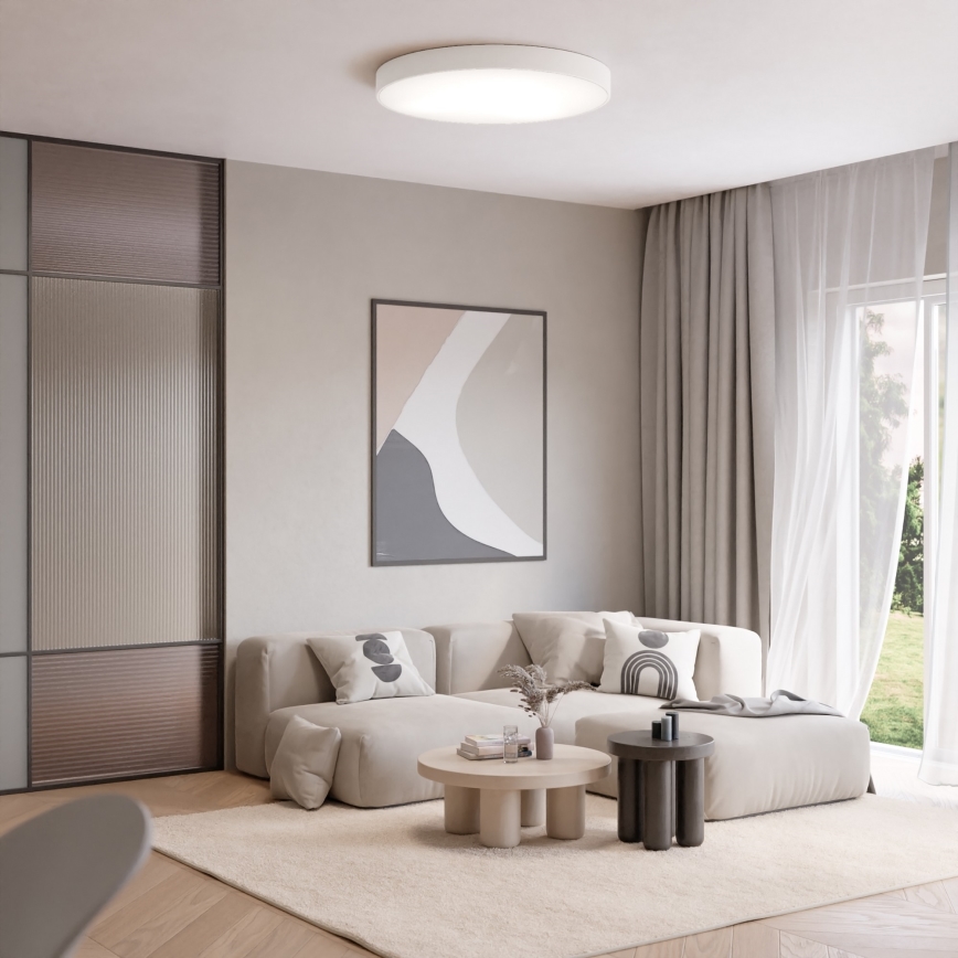 Стельовий світильник з датчиком CLEO 6xE27/24W/230V ⌀ 80 см білий