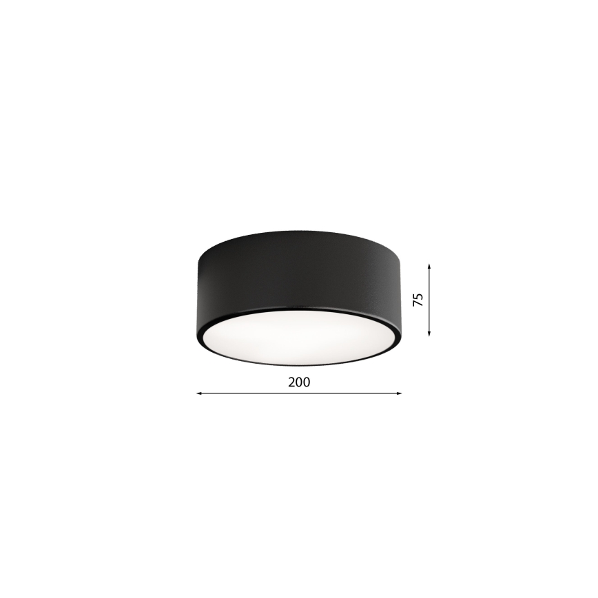 Стельовий світильник з датчиком CLEO 1xE27/40W/230V діаметр 20 см чорний