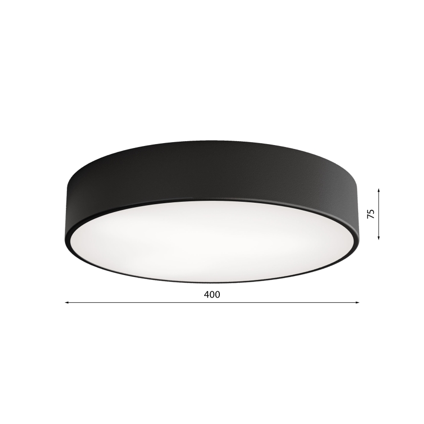 Стельовий світильник з датчиком CLEO 3xE27/24W/230V ⌀ 40 см чорний