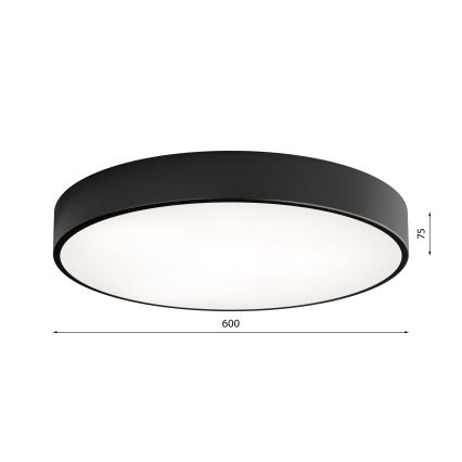 Стельовий світильник з датчиком CLEO 5xE27/24W/230V ⌀ 60 см чорний