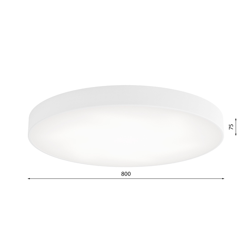 Стельовий світильник з датчиком CLEO 6xE27/24W/230V ⌀ 80 см білий