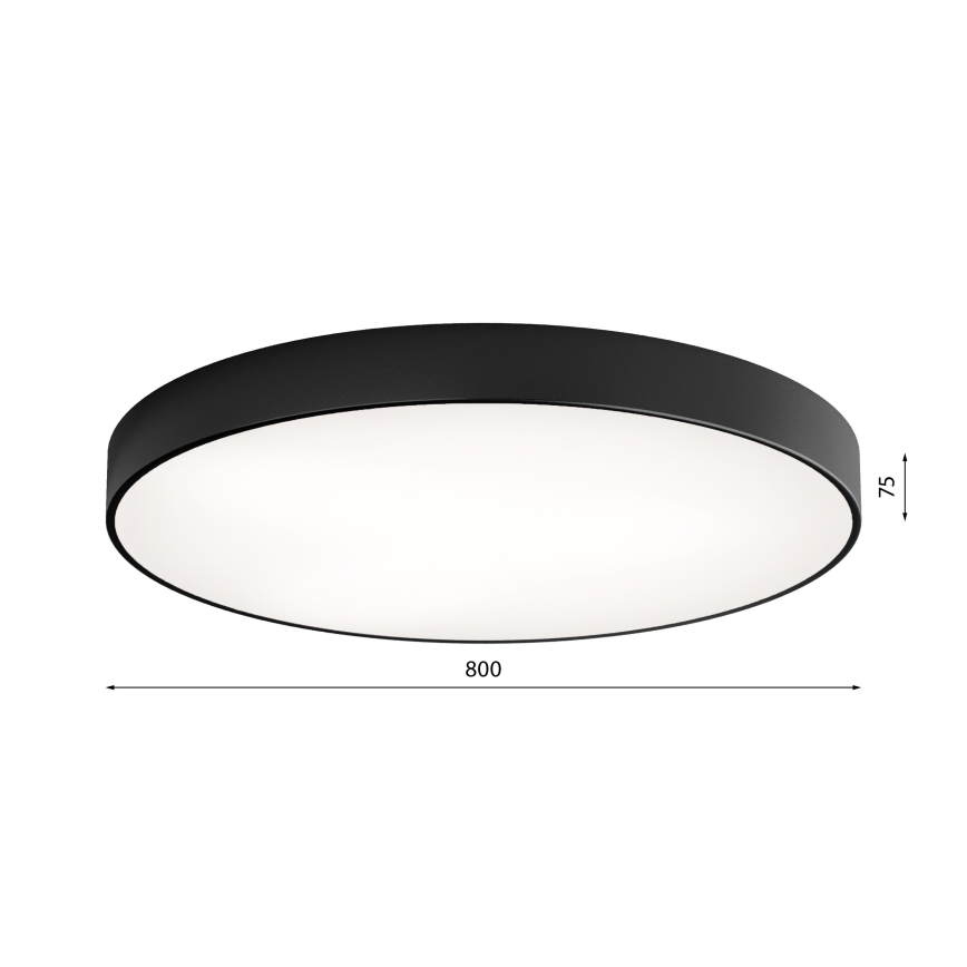 Стельовий світильник з датчиком CLEO 6xE27/24W/230V ⌀ 80 см чорний