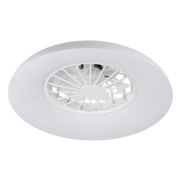 Стельовий світильник з вентилятором LED RGBW з регульованою яскравістю PLAVE PAN LED/24W/230V 3000-6500K діаметр 48,5 см білий + пульт дистанційного керування