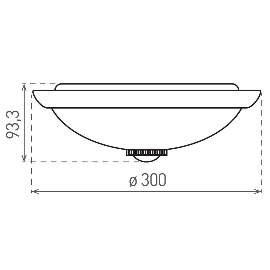 Стельовий світильник MANA з датчиком руху та датчиком сутінків 2xE27/40W/230V, діаметр 30 см, білий
