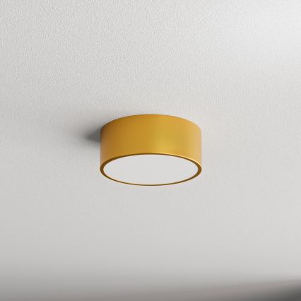 Стельний світильник CLEO з датчиком руху та сутінків, 1xE27/40W/230V, діаметр 20 см, золотий
