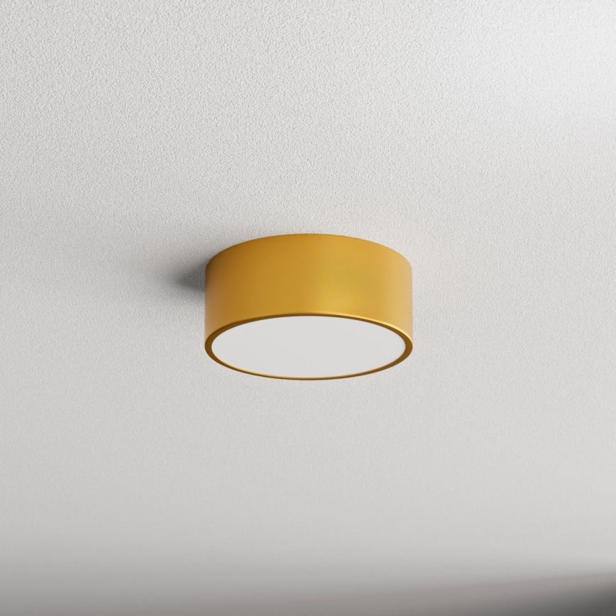 Стельний світильник CLEO з датчиком руху та сутінків, 1xE27/40W/230V, діаметр 20 см, золотий