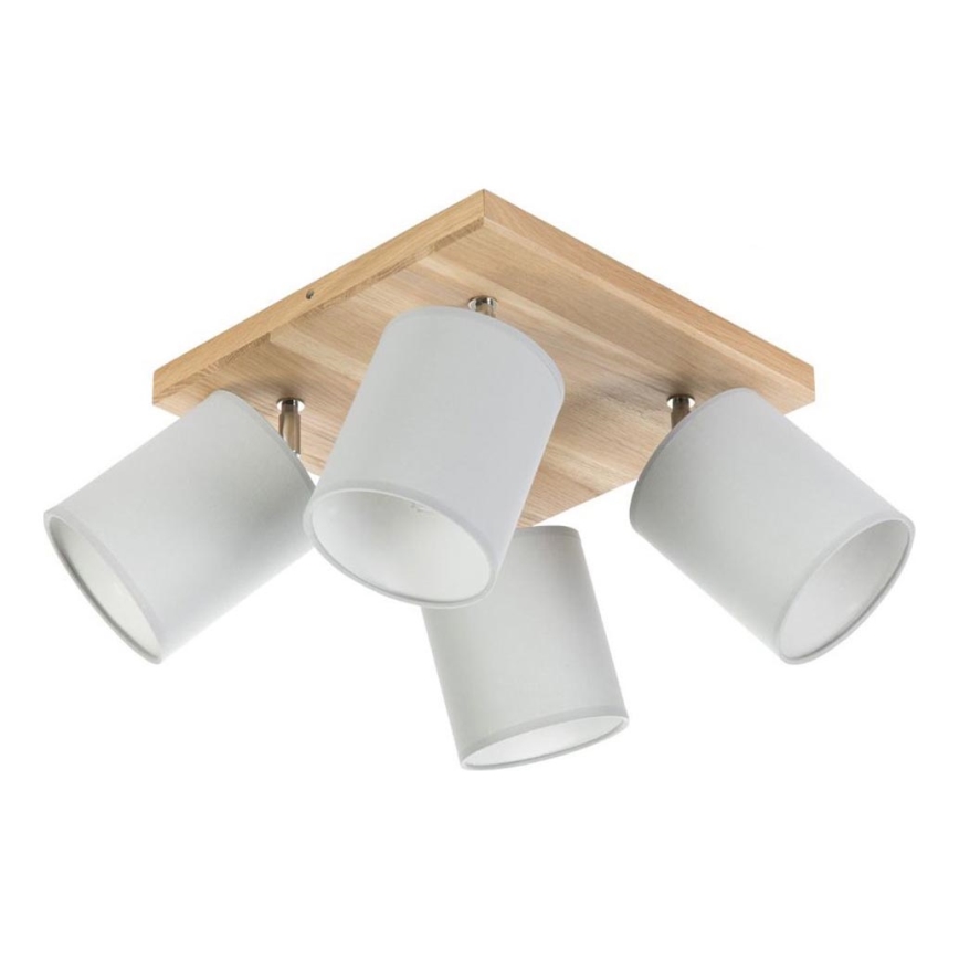 Стельовий точковий світильник APRILLIA 4xE27/25W/230V /сірий сосна