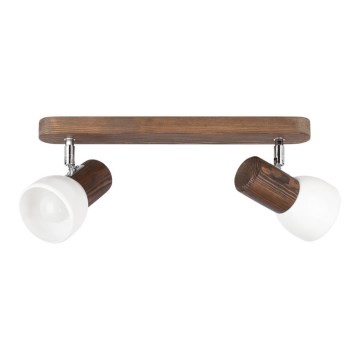 Стельовий точковий світильник NEL 2xE27/15W/230V сосна