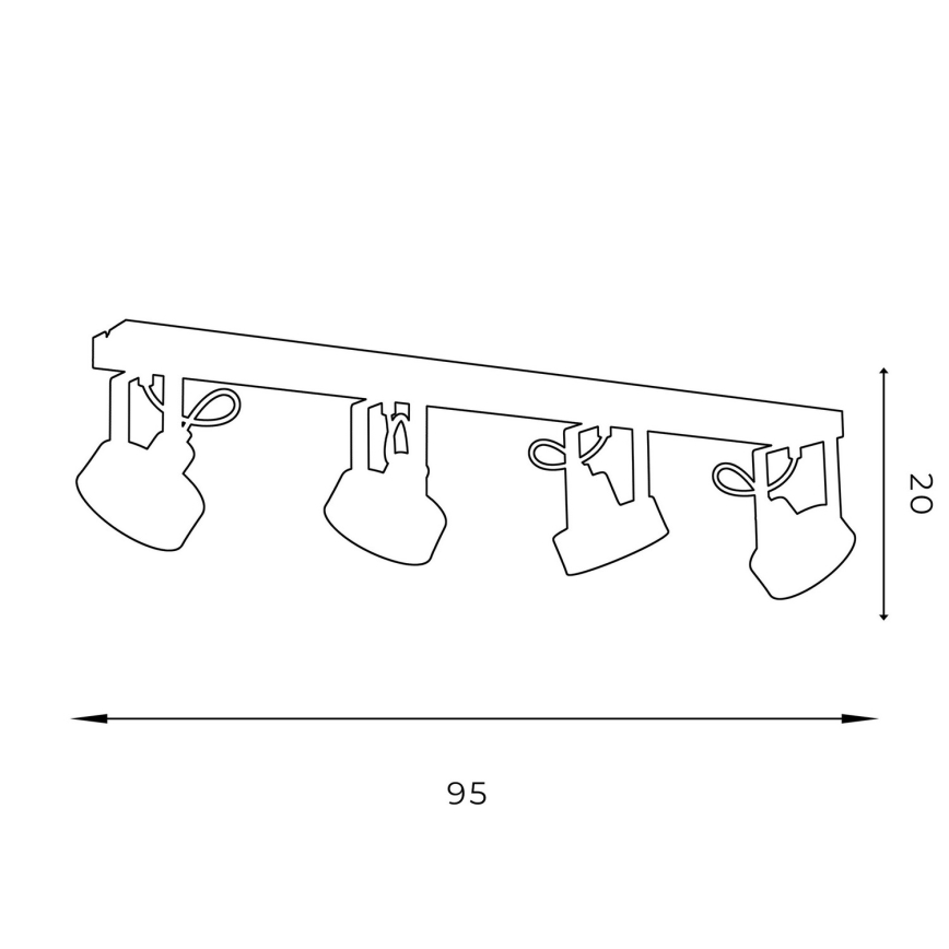 Стельовий точковий світильник VIVA 4xGU10/AR/15W/230V