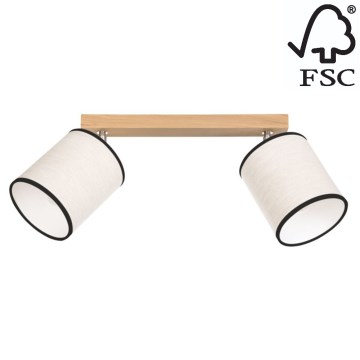 Стельовий точковий світильник BOHO 2xE27/25W/230V дуб – сертифіковано FSC