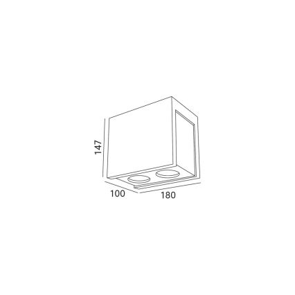 Стельовий точковий світильник PURO 2xGU10/25W/230V