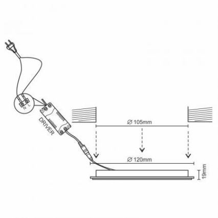 Стельовий вбудований LED світильник з регулюванням яскравості LED/6W/230V 3000-6500K Wi-Fi Tuya