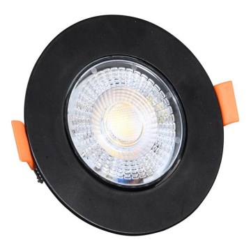 Стельовий вбудований LED світильник з регулюванням яскравості ZITA LED/3/5/7W/230V 3000/4000/6000K діаметр 9 см чорний