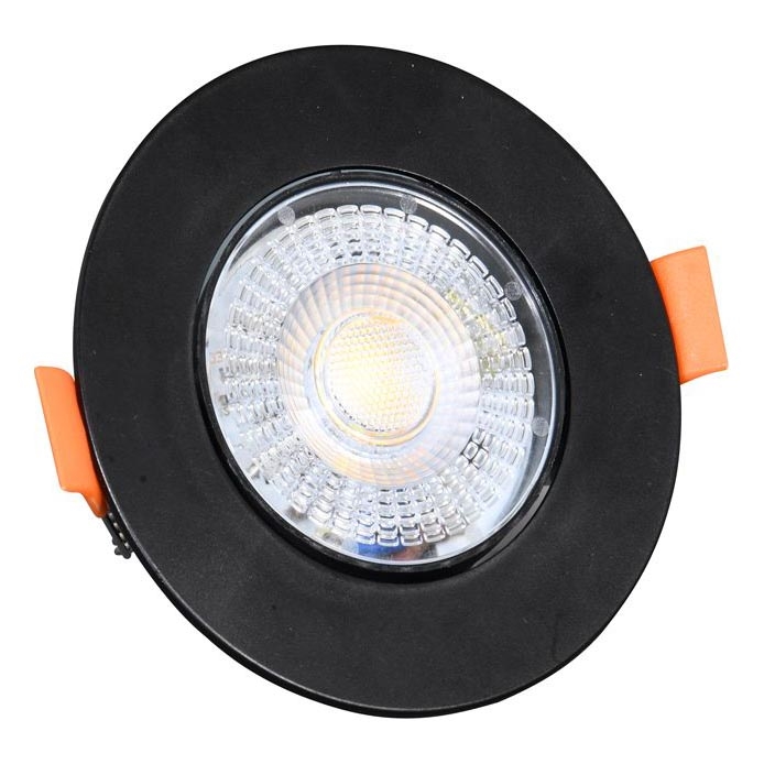 Стельовий вбудований LED світильник з регулюванням яскравості ZITA LED/3/5/7W/230V 3000/4000/6000K діаметр 9 см чорний