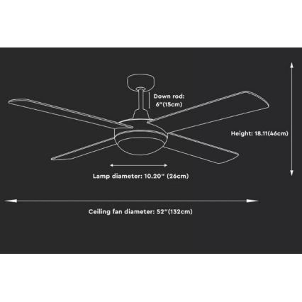 Стельовий вентилятор 2xE27/20W/230V + ДК