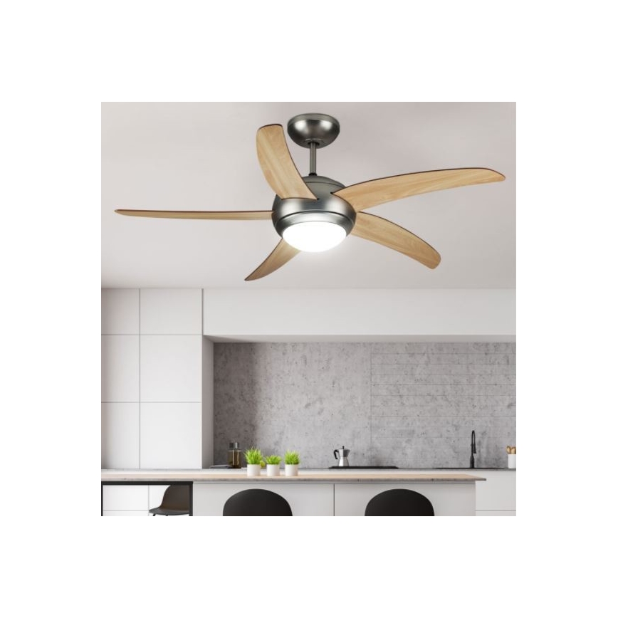 Стельовий вентилятор 2xE27/20W/230V діаметр 132 cm + пульт дистанційного керування