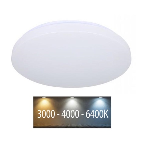 Стельовий LED світильник LED/18W/230V 31 см 3000K/4000K/6400K молочний