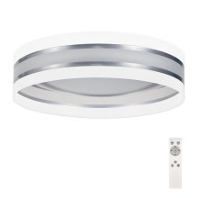 Стельовий LED світильник з регулюванням яскравості SMART CORAL LED/24W/230V білий/срібний+ дистанційне керування