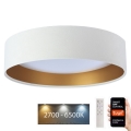 Стельовий LED світильник з регулюванням яскравості SMART GALAXY LED/36W/230V ⌀ 55 см 2700-6500K Wi-Fi Tuya білий/золотий + дистанційне керування
