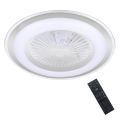 Стельовий LED світильник з регулюванням яскравості та вентилятором ZONDA LED/48W/230V 3000-6000K срібний + дистанційне керування