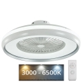 Стельовий LED світильник з вентилятором LED/45W/230V 3000/4000/6500K сірий + пульт дистанційного керування