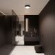 Стельовий світильник для ванної кімнати CLEO 2xE27/24W/230V діаметр 30 см чорний IP54