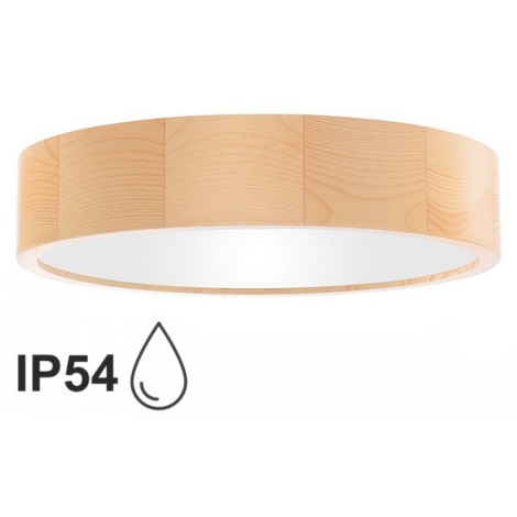 Стельовий світильник для ванної кімнати CLEO 3xE27/24W/230V IP54 діаметр 37,5 см сосна