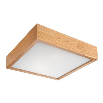 Стельовий світильник OAK SQUARE 2xE27/60W/230V дуб 37,5 см