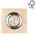 Стельовий вбудований LED світильник VITAR 1xGU10/5W/230V пісковик – сертифіковано FSC