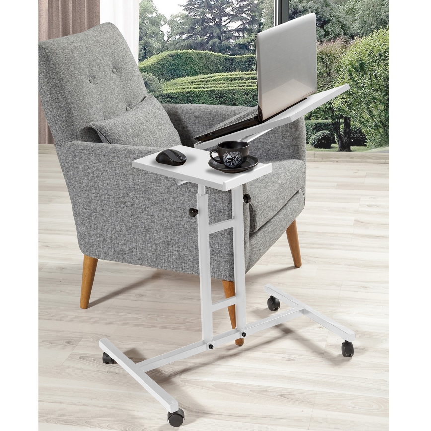Стіл з регулюванням висоти GLEN 87x67 см білий