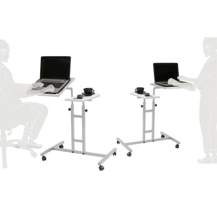 Стіл з регулюванням висоти GLEN 87x67 см білий