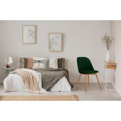 Обідній стілець BAKERI 86x48 см темно-зелений/світлий дуб