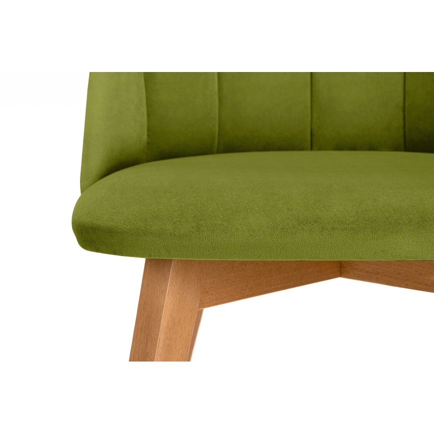 Обідній стілець RIFO 86x48 см світло-зелений/світлий дуб