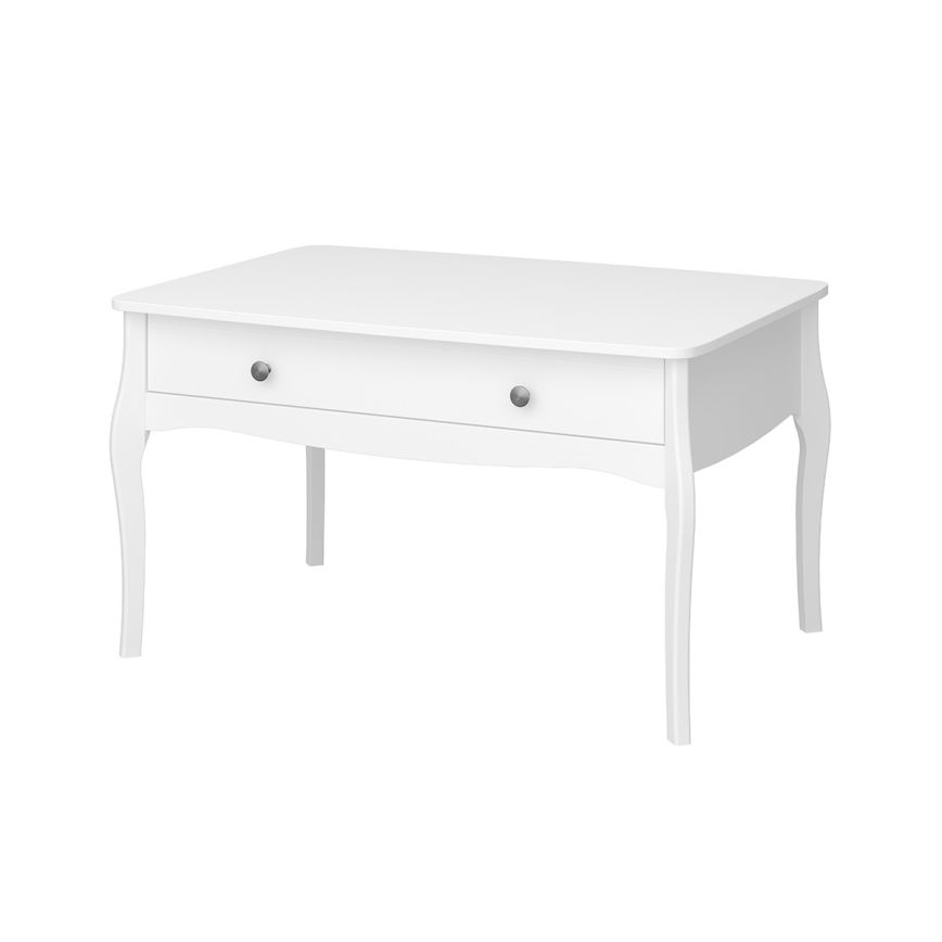 Столик BAROQUE 55x96,5 см белый